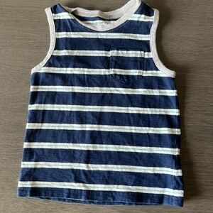Carter's Navy and White Striped Tank Top